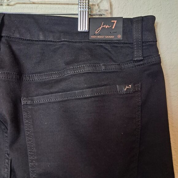 7 For All Mankind Gen 7 Black Bejeweled Jeans Sculpting Women's Plus Size 20 NWT - Picture 6 of 16